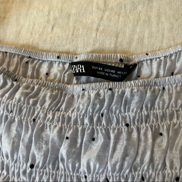 Zara Sheer Lavender Puff Sleeve Blouse - Picture 5 of 12